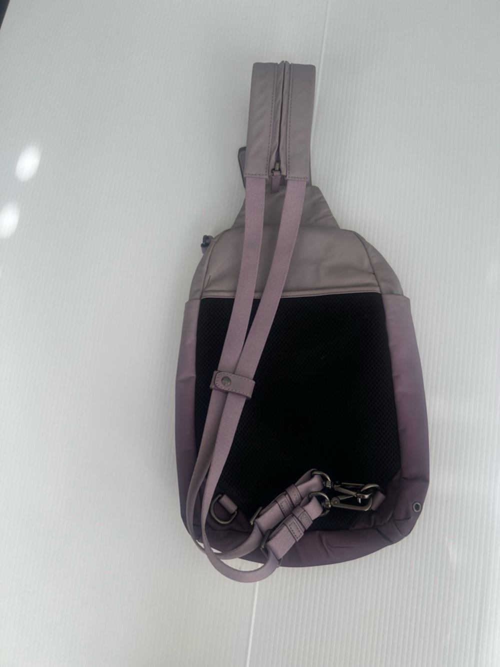Tumi Ombre Lavender to Plum Sling Bag - Picture 6 of 13